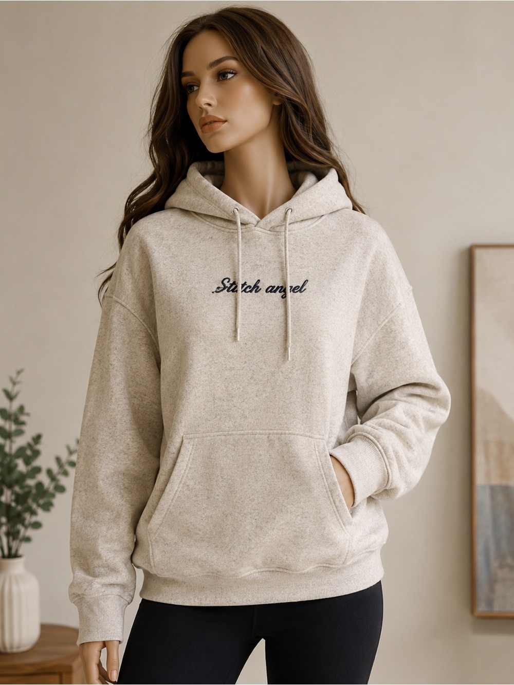 Theory Cream Logo Pullover Hoodie - Women's Scoop/Crew Neck - Picture 1 of 5